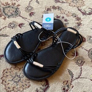 Universal Thread  Black aura Sandals 8